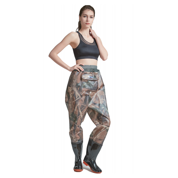 Вязаная ткань с покрытием из ПВХ, длина до талии, грудь, болотные сапоги Вязаная ткань с покрытием из ПВХ, длина до талии, грудь, болотные сапоги